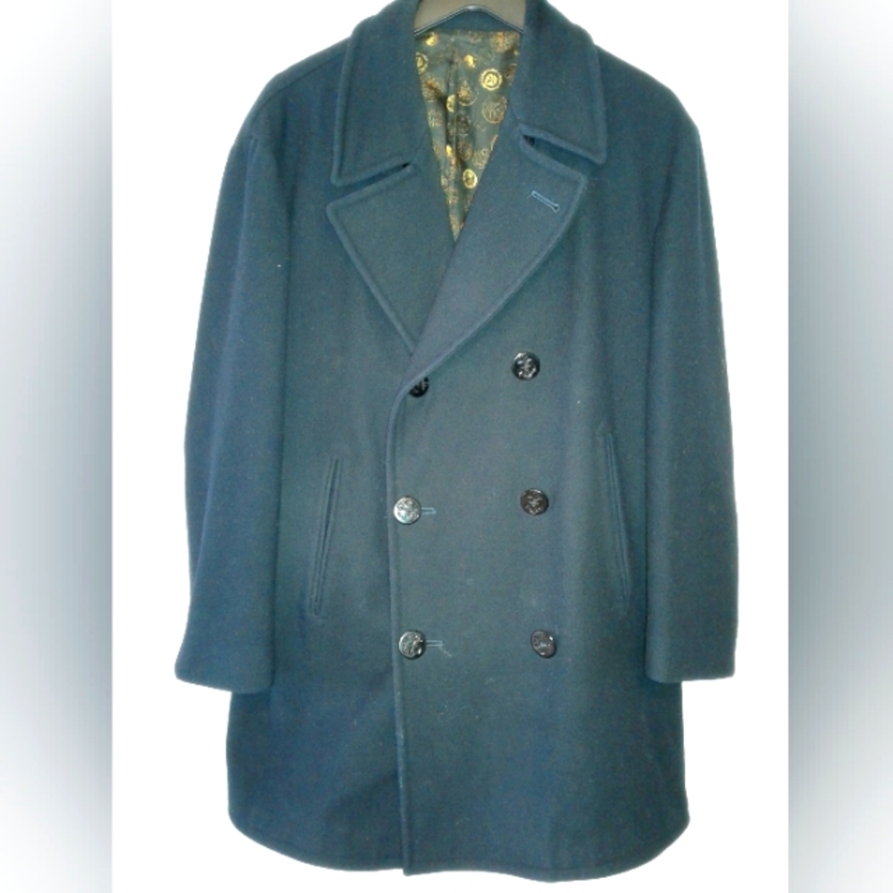 Jean paul gaultier Junior peacoat pea coat wool Jacket Size 48 black